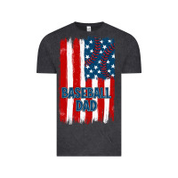 Vintage Black baseball dad american flag Vintage Tee - JahusDesignShop