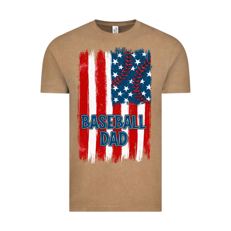 Baseball Dad American Flag Vintage Tee by JahusDesignShop | Teevron