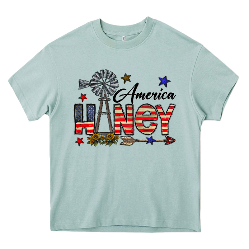 America Honey Heavy Core Tee by CowhideDigitalArt | Teevron