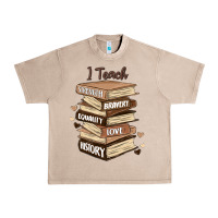 French Oak i teach strength bravery equality love history Urban Heavy Tee - MaliasSmallBusiness