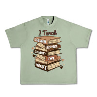 Oil Green i teach strength bravery equality love history Urban Heavy Tee - MaliasSmallBusiness