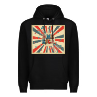 Black retro america Premium Hoodie - TumblerDesignByShophia
