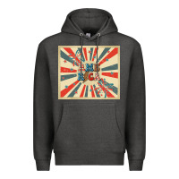 Charcoal Heather retro america Premium Hoodie - TumblerDesignByShophia