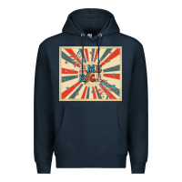 Navy retro america Premium Hoodie - TumblerDesignByShophia