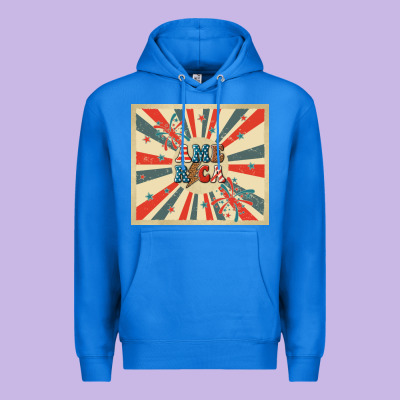 Retro America Premium Hoodie Designed By Tumblerdesignbyshophia
