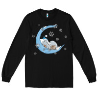 Black snowman and moon Long Sleeve Tee - MaliasSmallBusiness