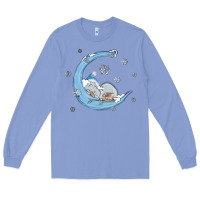 Colony Blue snowman and moon Long Sleeve Tee - MaliasSmallBusiness