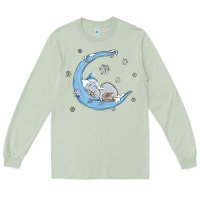 Matcha snowman and moon Long Sleeve Tee - MaliasSmallBusiness