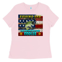 Bubblegum Pink fishing dad like a regular but cooler Ladies Tee - HRA Design Shop