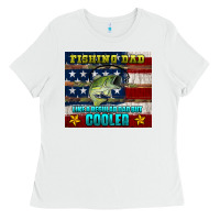 White fishing dad like a regular but cooler Ladies Tee - HRA Design Shop