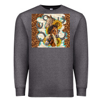 Charcoal Heather horses with sunflowers Premium Sweatshirt - TumblerDesignByShophia