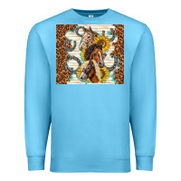 Ocean Blue horses with sunflowers Premium Sweatshirt - TumblerDesignByShophia