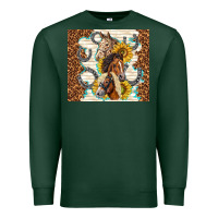Sports Green horses with sunflowers Premium Sweatshirt - TumblerDesignByShophia