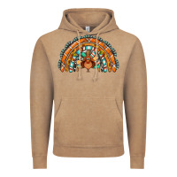 Vintage Coffee turquoise thanksgiving turkey rainbow Vintage Hoodie - Jasminsmagicworld