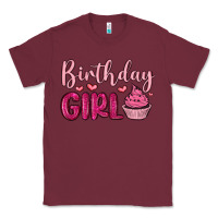 Burgundy birthday girl cupcake Classic Tee - MaliasSmallBusiness