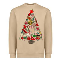 Mushroom teacher christmas tree Heavyweight Sweatshirt - MaliasSmallBusiness
