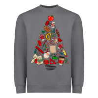 Teacher Christmas Tree Heavyweight Sweatshirt | Teevron