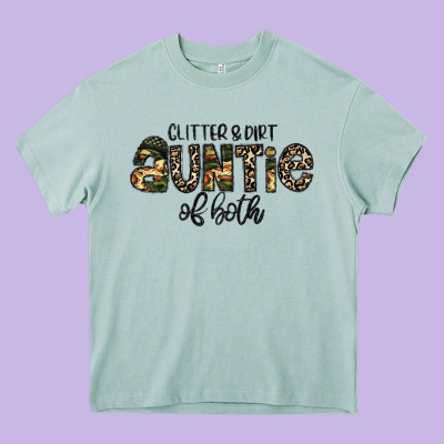 Auntie Heavy Core Tee Designed By Cowhidedigitalart