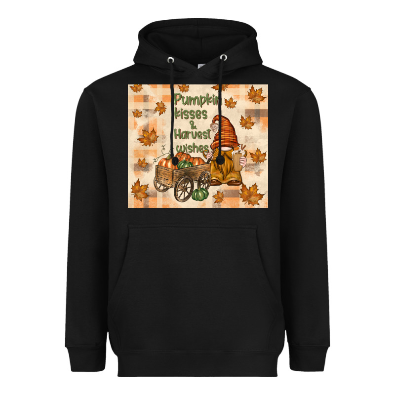 Pumpkin Kisses And Harvest Wishes Heavyweight Hoodie by TumblerDesignByShophia | Teevron