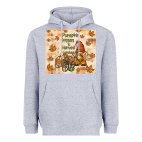 Heather Grey pumpkin kisses and harvest wishes Heavyweight Hoodie - TumblerDesignByShophia
