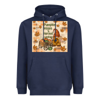 Navy pumpkin kisses and harvest wishes Heavyweight Hoodie - TumblerDesignByShophia