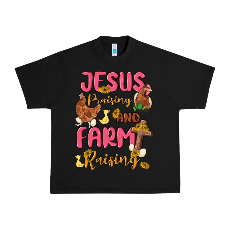 Jesus Praising And Farm Raising Urban Heavy Tee by MaliasSmallBusiness | Teevron