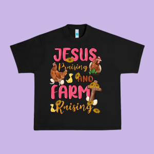 Jesus Praising And Farm Raising Urban Heavy Tee Designed By Maliassmallbusiness