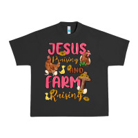 Pigment Black jesus praising and farm raising Urban Heavy Tee - MaliasSmallBusiness