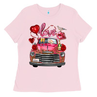 Valentine's Day Truck Love Bird Letter Ladies Tee | Teevron