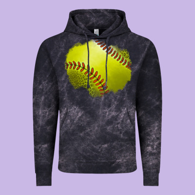 Leopard Softball Patch Vintage Hoodie Designed By Jasminsmagicworld