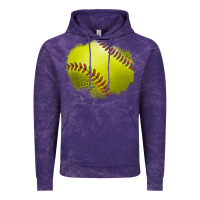 Cloud Purple leopard softball patch Vintage Hoodie - Jasminsmagicworld
