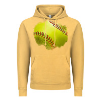 Vintage Mustard leopard softball patch Vintage Hoodie - Jasminsmagicworld
