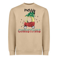 Mushroom merry christmas kids car Heavyweight Sweatshirt - MaliasSmallBusiness