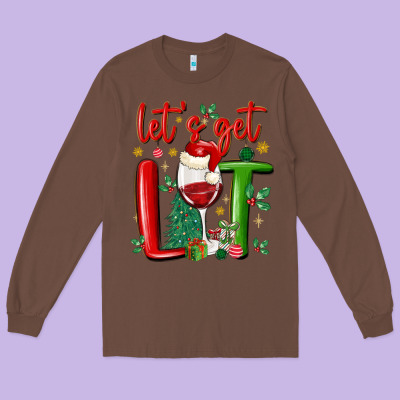 Let's Get Lit Long Sleeve Tee Designed By Maliassmallbusiness