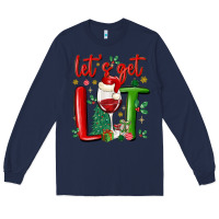 Navy let's get lit Long Sleeve Tee - MaliasSmallBusiness