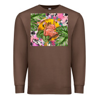 Chestnut flamingo with leopard Premium Sweatshirt - TumblerDesignByShophia