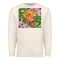Sandshell flamingo with leopard Premium Sweatshirt - TumblerDesignByShophia