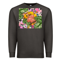 Smoke flamingo with leopard Premium Sweatshirt - TumblerDesignByShophia