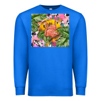 True Royal flamingo with leopard Premium Sweatshirt - TumblerDesignByShophia