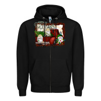 Black happy holidays gnomes Christmas Truck Zipper Hoodie - Bettercallsaul