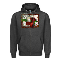Charcoal Heather happy holidays gnomes Christmas Truck Zipper Hoodie - Bettercallsaul