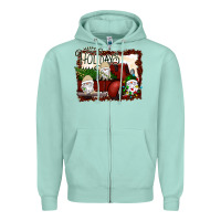 Seafoam happy holidays gnomes Christmas Truck Zipper Hoodie - Bettercallsaul