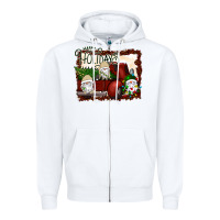 White happy holidays gnomes Christmas Truck Zipper Hoodie - Bettercallsaul