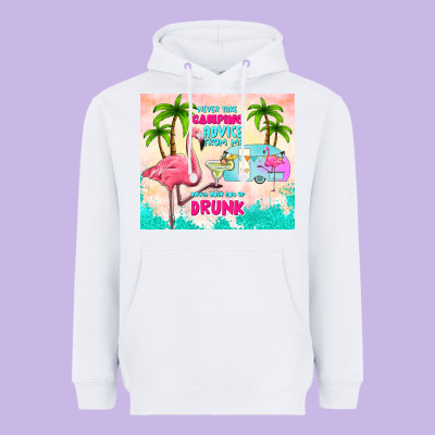 Never Take Camping Advice From Me Heavyweight Hoodie Designed By Tumblerdesignbyshophia