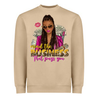 Mushroom mind the business that pays you afro woman Heavyweight Sweatshirt - NancyCooperArtShop