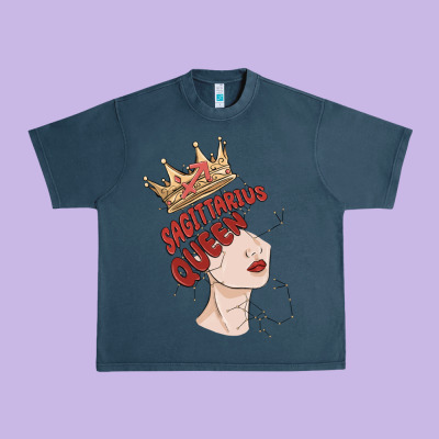 Sagittarius Queen Urban Heavy Tee Designed By Maliassmallbusiness