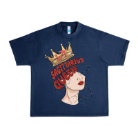 Navy sagittarius queen Urban Heavy Tee - MaliasSmallBusiness