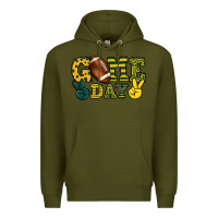 Game Day Yellow And Green Team Color Premium Hoodie | Teevron
