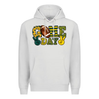 Dove Grey Game day yellow and green team color Premium Hoodie - HowdyJamesFarm