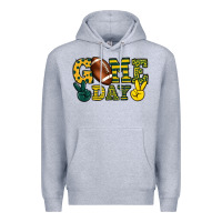 Heather Grey Game day yellow and green team color Premium Hoodie - HowdyJamesFarm